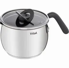 新品　T-fal ステンレス製片手鍋　蓋付き　マルチポット　IH＆ガス火対応のサムネイル