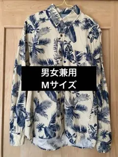 【美品】element 長袖シャツ Mサイズ メンズ 白×ネイビー 羽織男女兼用