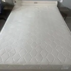 【引取限定】日本製 ダブルサイズ スプリングマットレス ホワイト
