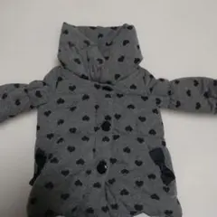 ハート柄グレージャケット フード付き　95センチ