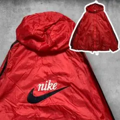 BPUD ナイロン ジャケット 古着 赤 ナイキ NIKE スウッシュ ロゴ