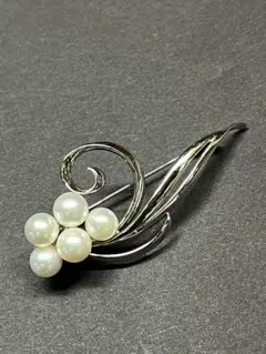 ☆じゅんちゃんさま、専用☆MIKIMOTO シルバーパールブローチ☆8珠
