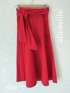 alluaville レッドフレアスカート　1のサムネイル