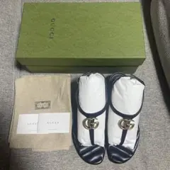 1度のみ　GUCCI グッチ　ダブルGトングサンダル　マーモント　ブラック黒希少のサムネイル