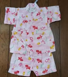 甚平　女の子　90サイズ　ピンク　かわいい金魚柄☆