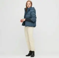 コーデュロイスリムストレートハイライズジーンズ☆オフホワイト