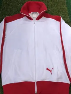 80's PUMA PMT-318ホワイト/レッド トラックジャケットL