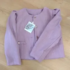 薄紫 ボタン付きジャケット タグ付き