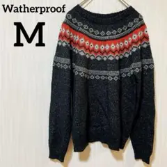 Watherproof【M】ノルディック柄ニットセーター フェアアイル柄
