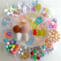 ビーズ　チャーム　詰め合わせ　まとめ売り　ハート　ポンポン　ハンドメイド　手芸