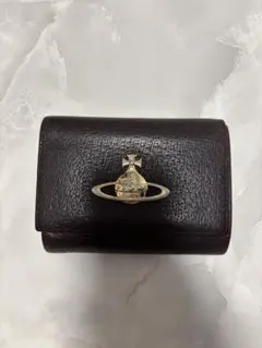 ダークブラウン レザー 三つ折り財布