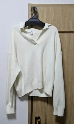 ユニクロ　スムースコットンリラックスポロセーター