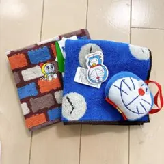 《新品・未使用》ドラえもん ドラミちゃん タオルハンカチ2枚セット マスコット付