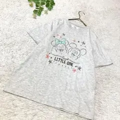 Disney　半袖Tシャツ　グレー　ミッキー　ミニー