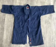 天然藍染国産厚手一重生地中古剣道着剣道衣1.5号150-155