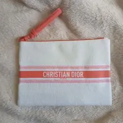 ヒ*ロ様 DIOR TROUSSE POUCH ホワイト/オレンジ美品　未使用