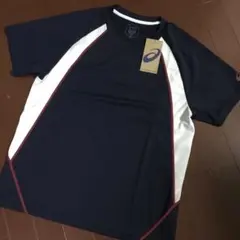 新品　asics アシックス　半袖　Tシャツ　メンズ　M 　ネイビー