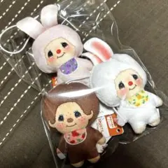 もんちっち お花柄ぬいぐるみちゃーむ キーホルダー ストラップ 3種セット