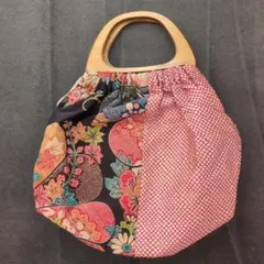 和装用バッグ 和柄　レトロなおばあちゃん風バッグ