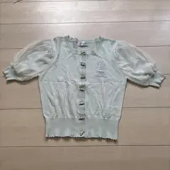 サンリオ　シナモロール　カーディガン 半袖 パステル　ミントグリーン　M〜Lのサムネイル