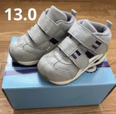 asics スクスク　ハイカットスニーカー　グレー　13.0