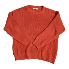 ニット セーター メンズ オレンジ m