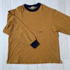 【美品】L.L.Bean 長袖カットソー ボーダー イエロー ネイビーのサムネイル
