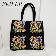 翌日発送可能✨FEILER フラワー刺繍 トートバッグ フェイラーのサムネイル