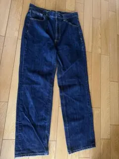 GU ストレートデニム M ダークブルー