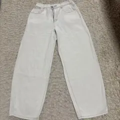 AS KNOW AS plus ワイドデニムパンツ 白 茶ステッチのサムネイル