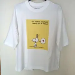 ユニクロ UT スヌーピー 半袖Tシャツ S ホワイト 白 黄色 赤 ピーナッツ
