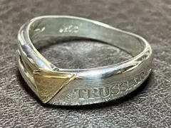 TRUSSARDI トラサルディ　18金　シルバー925コンビリング　11号
