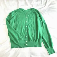 【earth music&ecology】M グリーン カーディガン 差し色 緑