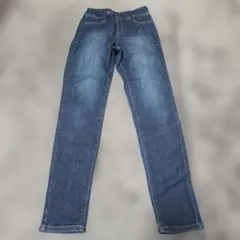 GU スキニーデニムパンツ 150サイズ ダークブルー