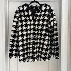 【EGOIST】 美品　千鳥柄　ファーコート　平成　ギャル　キャバ嬢　一条響