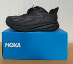 HOKA CLIFTON 9 ワイド 26cm 黒 箱付き
