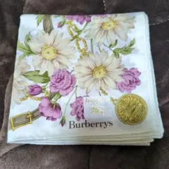 Burberrys フラワー柄 ハンカチ