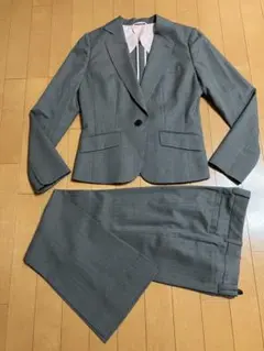 洋服の青山 n line パンツスーツ 佐々木希 ストレッチ シルク混　グレー