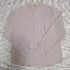 無印良品　メンズ　M バンドカラーシャツ ベージュ