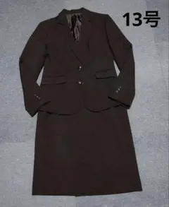 訳あり【イオン リクルートスーツ スカートスーツ ブラック×無地 13YR】