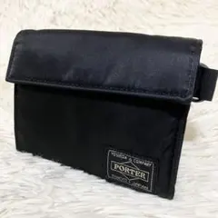 【美品】 ポーター PORTER タンカー 二つ折り財布 ブラック 新型 美品】 ポーター PORTER タンカー 二つ折り財布 ブラック 新型 TANKER