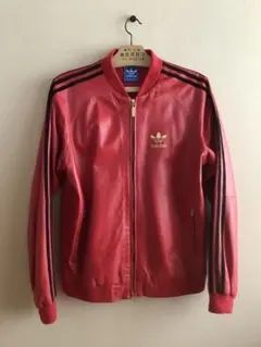 コ*ー様 adidas レザージャケット レッド