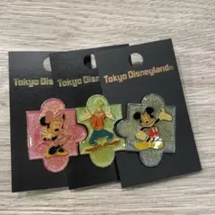 ピンバッジ　9ピース　パズル　ディズニー　ディズニーランド　ミニー プルート ピンバッジ 9ピース パズル ディズニー ディズニーランド ミニー