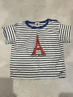PETIT BATEAU エッフェル塔 ボーダーTシャツ 18m/81cmのサムネイル