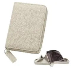 クレジットカードケース☆ミニ財布 コインケース　収納 磁気防止防水本革コンパクト