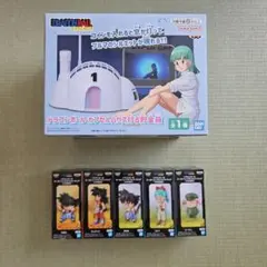 ドラゴンボール カプセルハウス灯る貯金箱&コレクタブルフィギュア５体セット