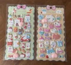 ぷくぷくシール　ぽこぽこ　マシュマロ　おしりシール　2枚セット