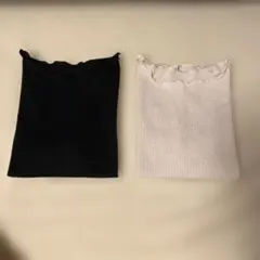 スカラップネック 半袖Tシャツ 2色セット