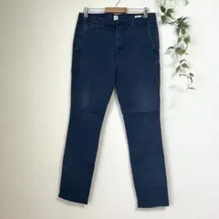 ★GAP スキニー チノパン【33×32】ストレッチ 濃紺 ネイビー ギャップ
