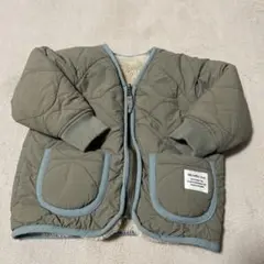 BEAMS mini キルティングジャケット カーキ 90